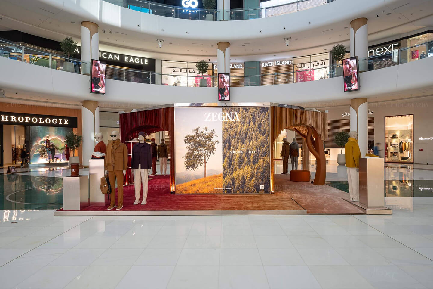 Before Zegna Popup Mall of Emirates Mall Dubai Editing Photography Techniques Interior UAE Riyadh 1