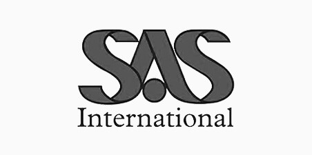 SAS International Logo British Manufacturer Company Client Logo