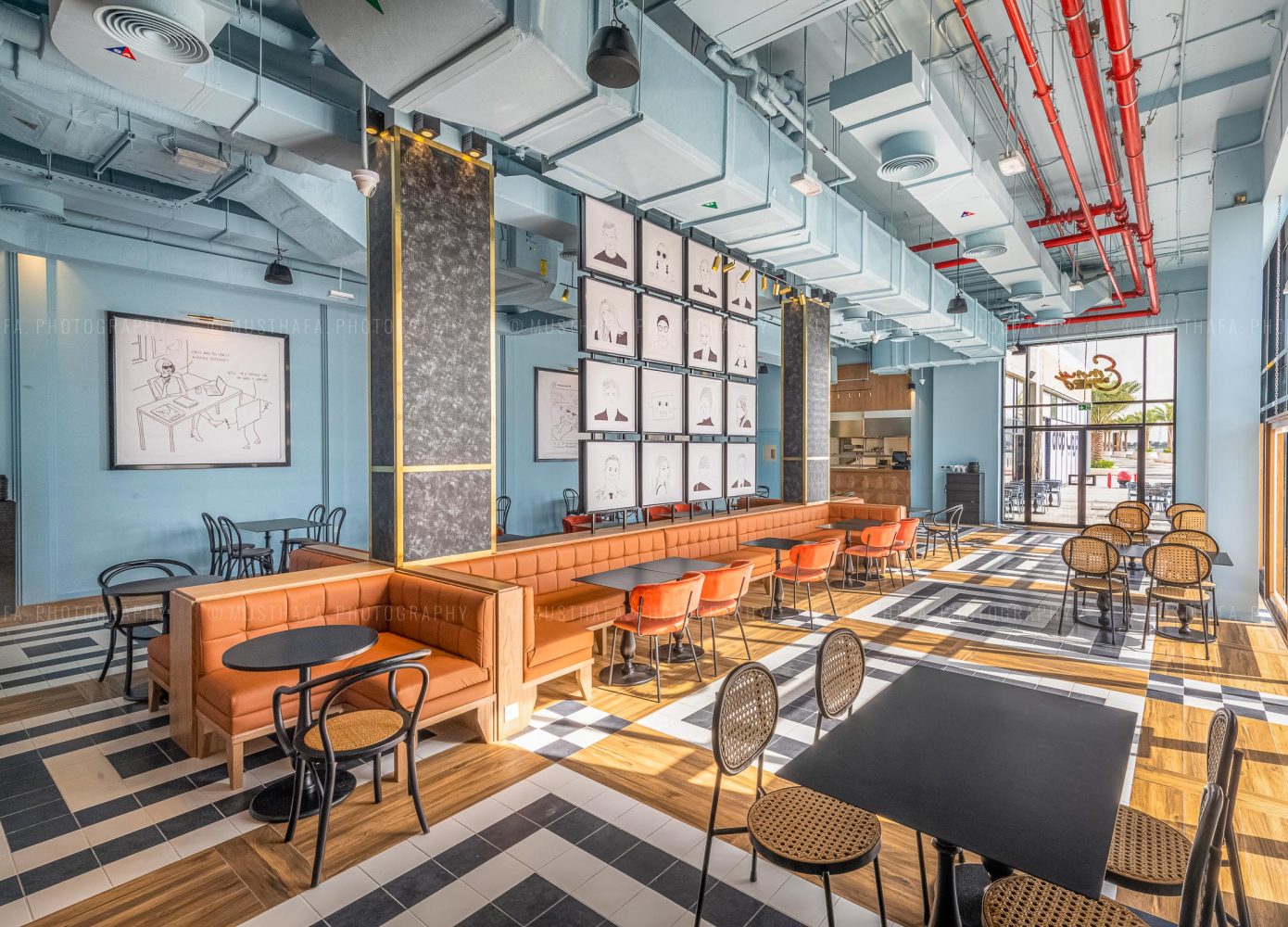 Emmy Squared Pizza Restaurant Yas Bay Island Abu Dhabi Interior Photography Dubai Photographer Architectural UAE Kuwait Interiors Architecture Professional Freelancer 09