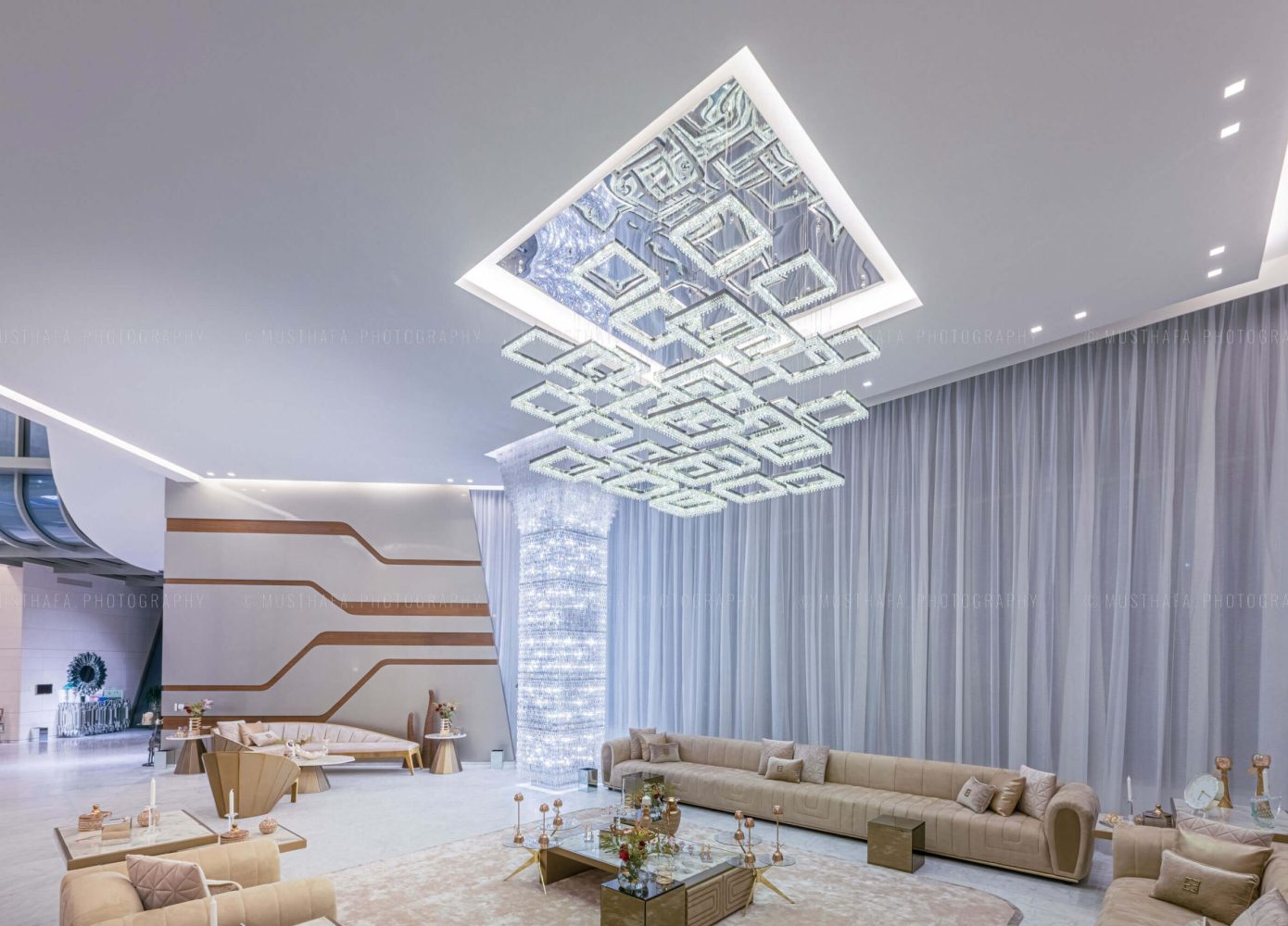 Kuwait Villa Interior Photography Dubai UAE Photographer Fit Out chandelier ceiling lighting Decor 02