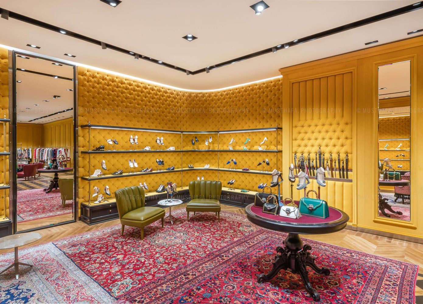 Luxurious Gucci Store Interior Photography Dubai Abu Dhabi UAE Qatar Doha Kuwait Bahrain Oman Saudi Arabia KSA Riyadh Bahrain 1