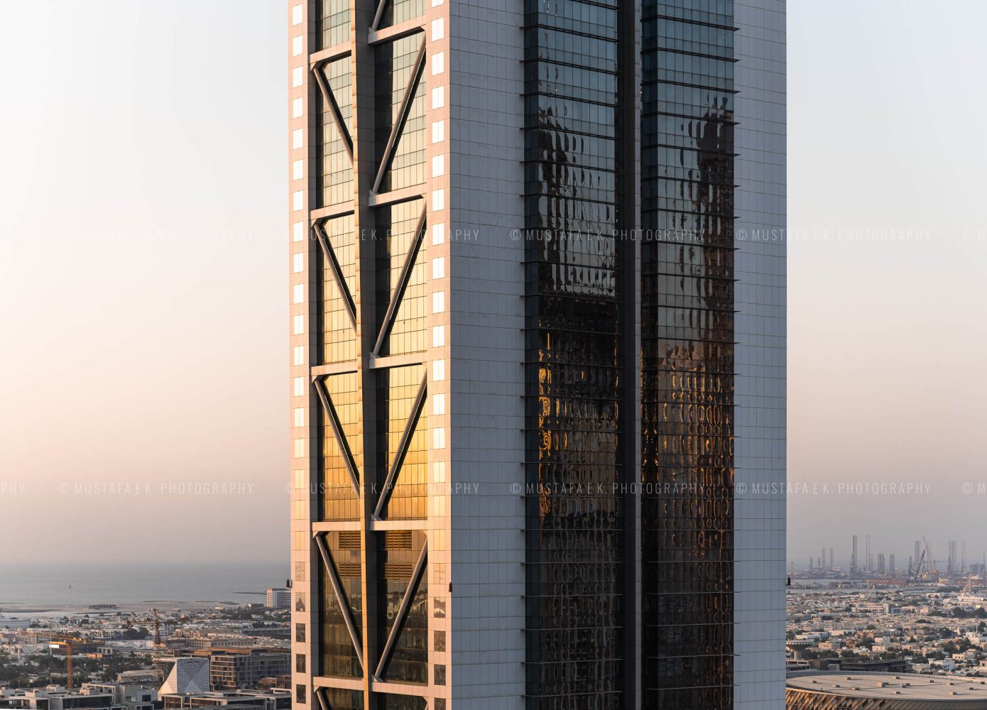 Millennium Tower Dubai Architectural Exterior Photographer Kuwait architecture photography professional detail shot closeup 01