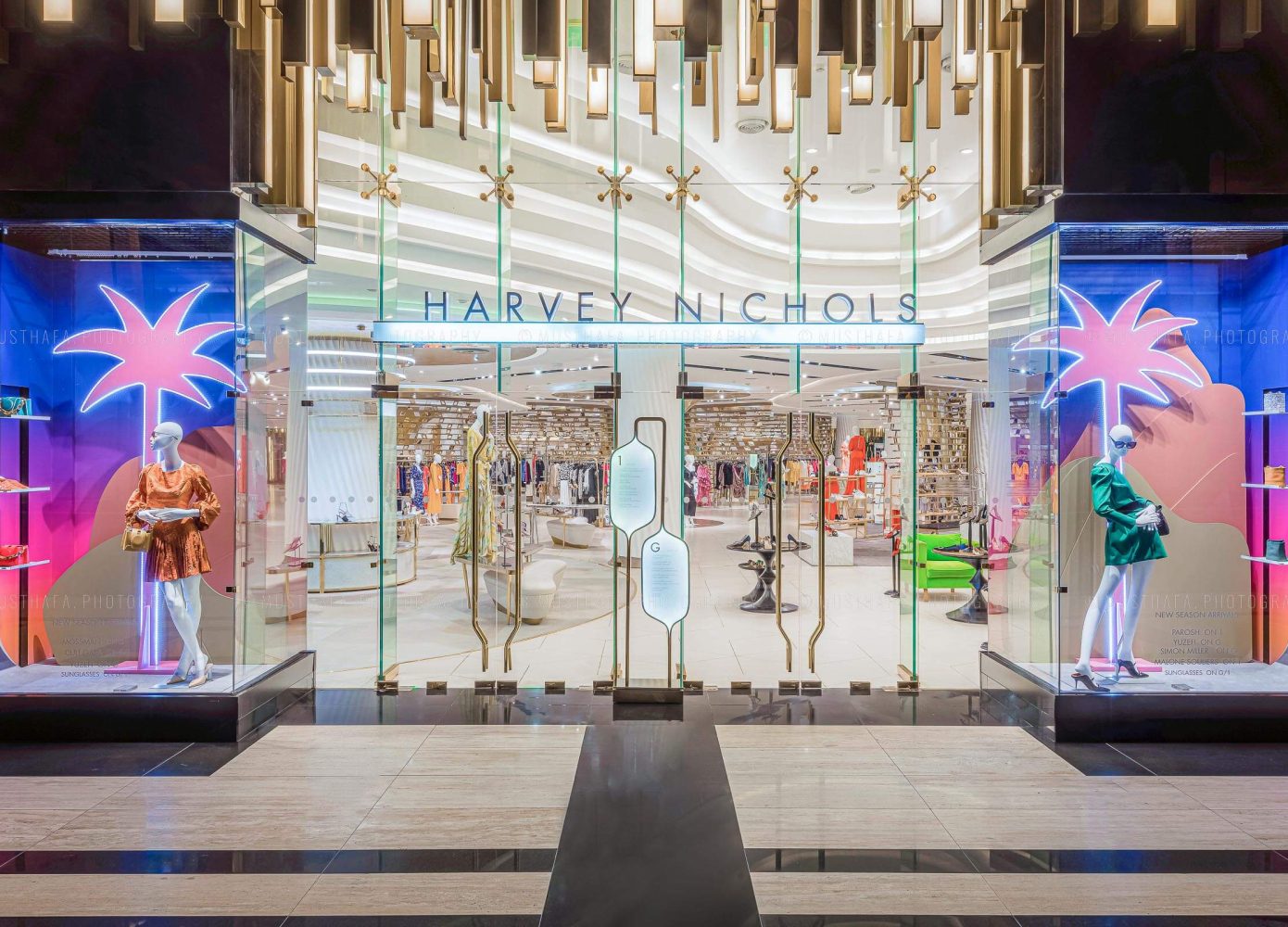 harvey nichols store exterior Dubai Mall of Emirates Abu Dhabi UAE Qatar Doha Kuwait Bahrain Oman Saudi Arabia KSA Riyadh Bahrain 2